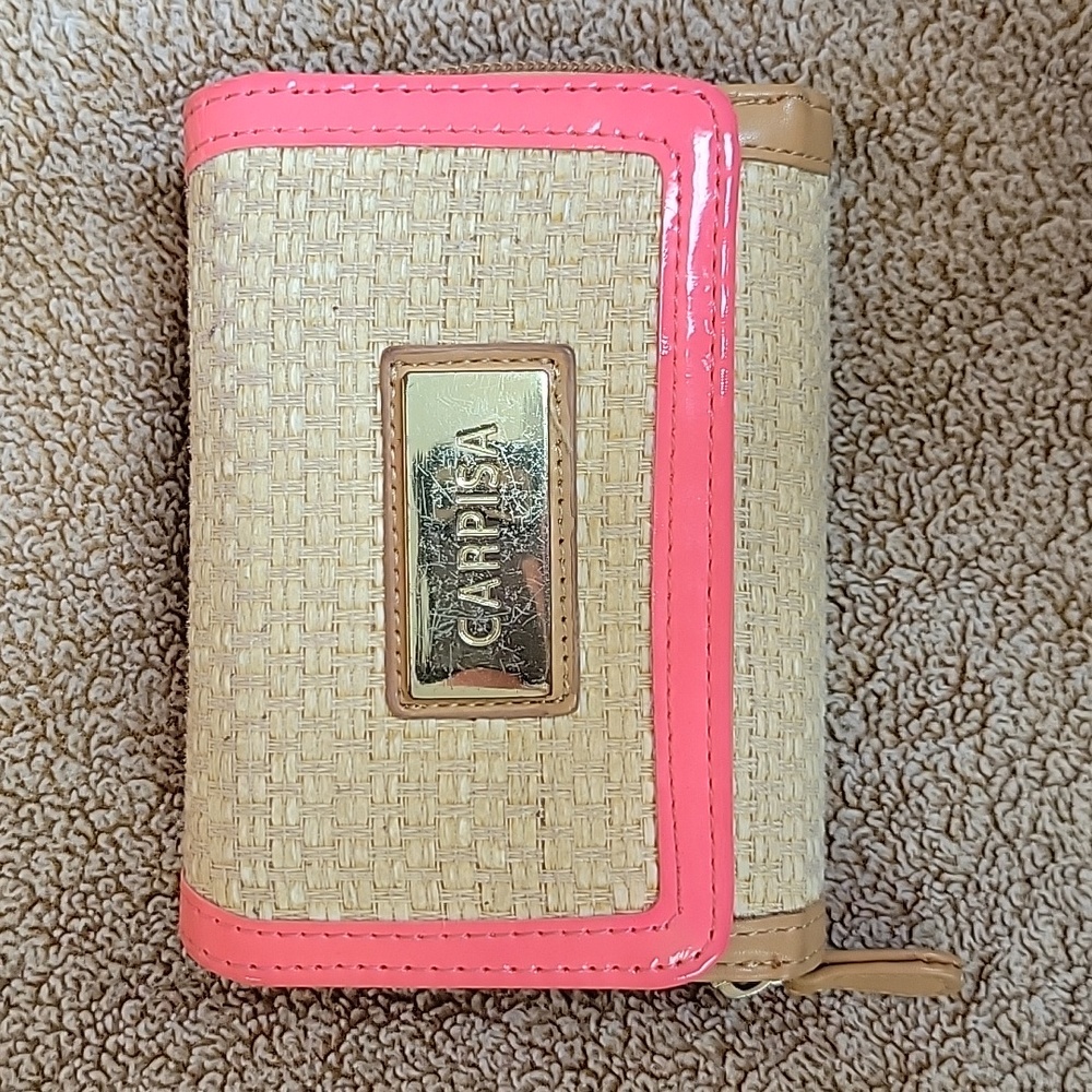 Carpisa Hot Pink and Tan Wallet